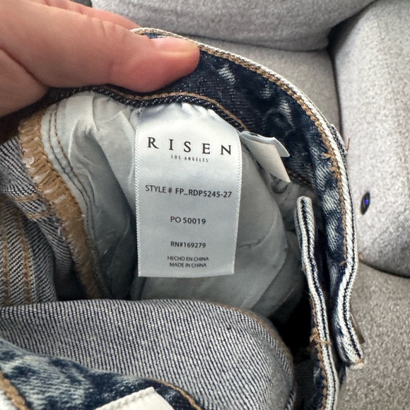 Kilk Light Blue Distressed Women's Wide Leg Jeans - Picture 8 of 10